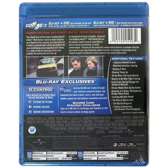 JASON BOURNE Film Collection Lot of 2 Blu-ray Discs - NEW SEALED - Picture 3 of 5